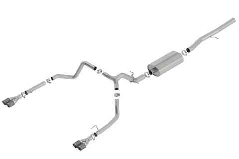 Borla 19 Chevrolet Silverado/GMC Sierra 1500 6.2L SS Touring Catback Exhaust - Carbon Fiber Tips - 140772CF