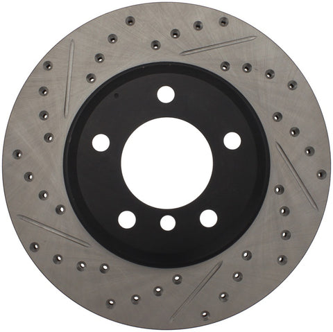 StopTech Power Slot 01-02 BMW Z3 / 03-09 Z4 / 3 Series Front Right Drilled & Slotted Rotor - 127.34048R