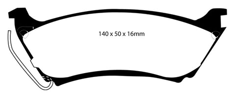EBC 98 Mercedes-Benz M-Class (ML) ML320 3.2 Redstuff Rear Brake Pads - DP31233C
