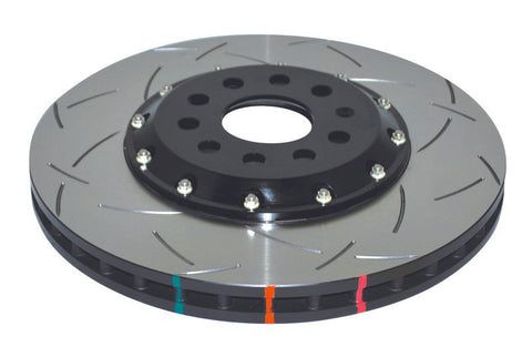 DBA 13-17 VW Golf R (MK7) 5000 Fully Assembled 2-Piece Rotor Black Hat T3 Slotted KP Front - 52830BLKS