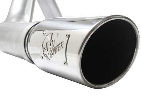aFe Atlas Exhaust 4in Aluminized Cat-Back w/ 304 SS Polished Tip 11-13 Ford F-150 EcoBoost V6 3.5L - 49-03041-P