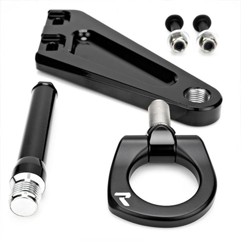 Raceseng 2015+ Ford Mustang GT/GT350/GT350R/V6 Tug Tow Hook (Front) - Black - 06301B-1526101-0632