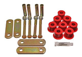 Energy Suspension 67-69 Chevy Camaro w/ Mono-Leaf Springs Red Heavy Duty Shackle Set (Inc Hardware) - 3.2137R