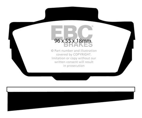 EBC 66-67 Saab Sonnet 0.8 Yellowstuff Front Brake Pads - DP4149R