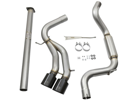 aFe Takeda 3in SS Exhaust Cat-Back 13-16 Ford Focus ST 2.0L Black Tips - 49-33083-B