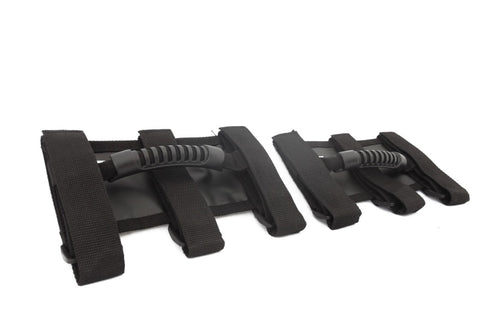 Rugged Ridge Steel Grab Handles F/R Kit Black 07-18 Jeep Wrangler JK/JKU - 13505.40