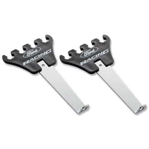 Ford Racing Logo Wire Loom Chome Base/Black - 302-640