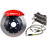 StopTech 08-10 Audi S5 Front BBK w/ Red ST-60 Calipers Drilled 380x32mm Rotors Pads Lines - 83.114.6800.72