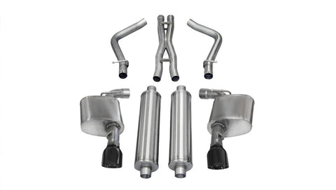 Corsa 2012-2014 Dodge Charger SRT-8 6.4L V8 Black Xtreme Cat-Back Exhaust - 14464BLK