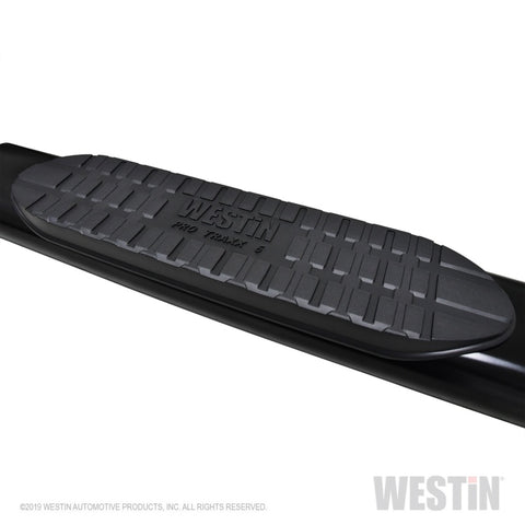 Westin 19-21 Chevrolet Silverado Crew Cab PRO TRAXX 6 Oval Nerf Step Bars - Black - 21-64135