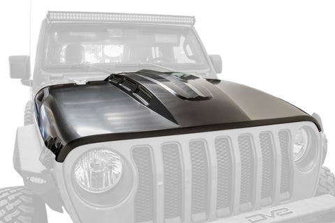DV8 Offroad 18+ Jeep JL Heat Dispersion Hood - Primer Black - HDMBJL-01