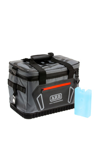 ARB Cooler Bag Charcoal w/ Red Highlights 15in L x 11in W x 9in H Holds 22 Cans - 10100376