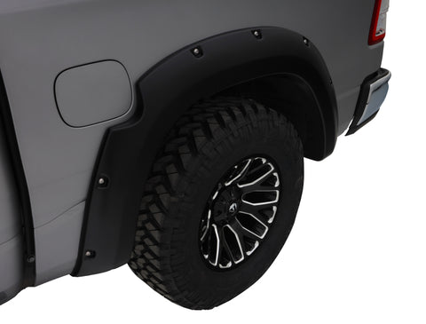 Bushwacker 19-22 Ram 1500 (Excl. Rebel/TRX) 76.3 & 67.4in Bed Pocket Style Flares 4pc Set - Black - 50924-02