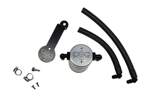 J&L 16-23 Toyota Tacoma 3.5L Driver Side Oil Separator 3.0 - Clear Anodized - 3104D-C