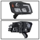 Spyder 04-15 Nissan Titan / 04-07 Nissan Armada V2 Projector Headlights - Black PRO-YD-NTI04-DRL-BK - 5085504