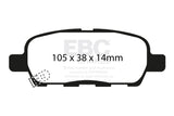 EBC 03-05 Infiniti FX35 3.5 Greenstuff Rear Brake Pads - DP61666