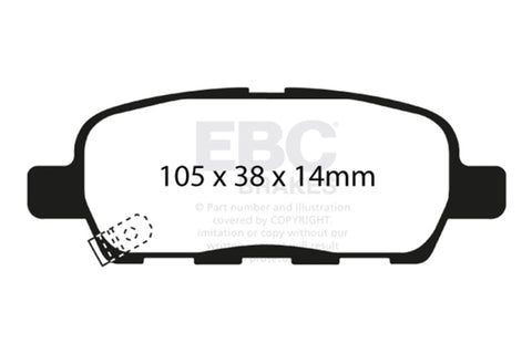 EBC 03-05 Infiniti FX35 3.5 Ultimax2 Rear Brake Pads - UD905