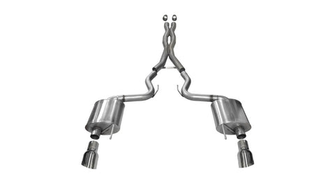 Corsa 2015-2017 Ford Mustang GT 5.0 3in Cat Back Exhaust Polish Dual Tips (Sport) - 14332