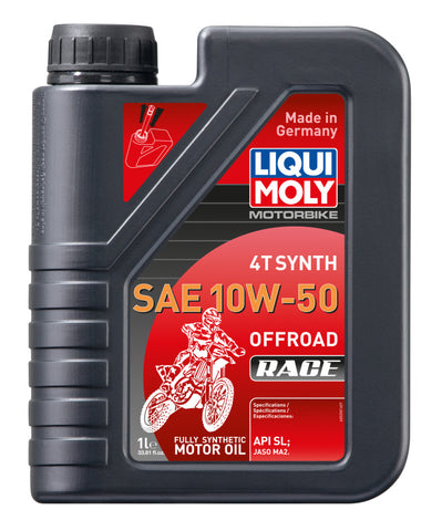 LIQUI MOLY 1L Motorbike 4T Synth SAE 10W50 Offroad Race - 20078