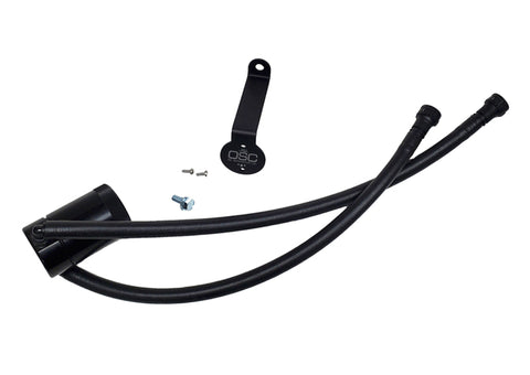 J&amp;L 20-24 Chevy Silverado/GMC Sierra 2500/3500 6.6L Drivers Side Oil Separator 3.0 - Black Anodi - 3089D-B