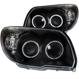 ANZO 2006-2009 Toyota 4Runner Projector Headlights w/ Halo Black - 111320