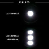 ANZO 16-18 Chevrolet Silverado 1500 LED Projector Headlights w/Plank Style Switchback Chrome w/Amber - 111421