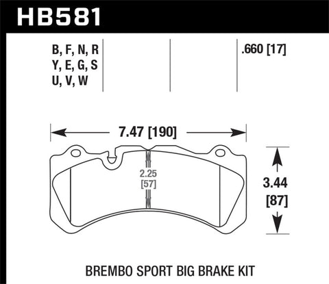 Hawk 09 Nissan GT-R R35 Brembo Blue 9012 Race Front Brake Pads - HB581E.660