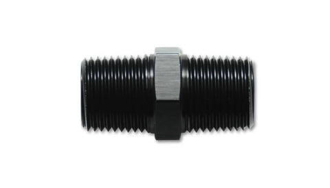 Vibrant 3/8in NPT x 3/8in NPT Straight Union Pipe Adapter Fitting - Aluminum - 10372