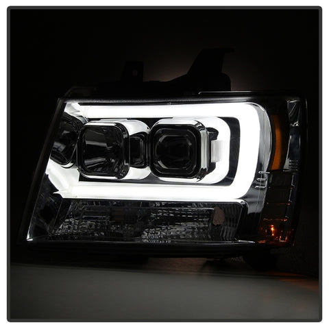 Spyder 07-14 Chevy Suburban/1500/2500/Tahoe V2 Projector Headlights Smoke PRO-YD-CSUB07V2-DRL-SM - 5082589