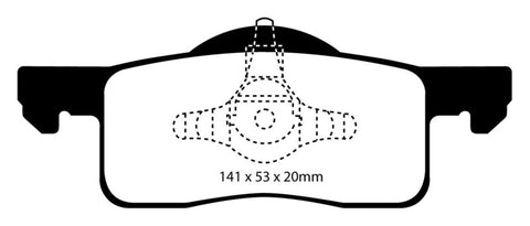 EBC 02-06 Ford Expedition 4.6 2WD Greenstuff Rear Brake Pads - DP61652
