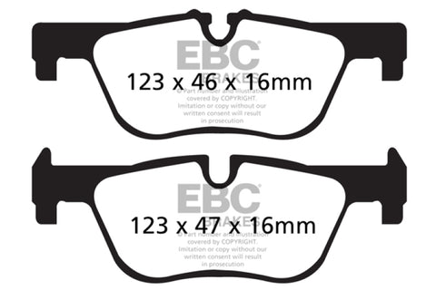 EBC 14+ BMW 228 Coupe 2.0 Turbo ATE calipers Ultimax2 Rear Brake Pads - UD1613