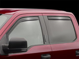 WeatherTech 2015+ Ford F-150 SuperCrew Front and Rear Side Window Deflectors - Dark Smoke - 82765