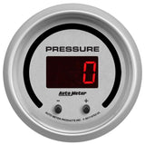 Autometer 52.4mm Silver Switchable 0-1600 PSI/0-110 BAR Fluid Pressure UltraLite Elite Digital Gauge - 6752-UL