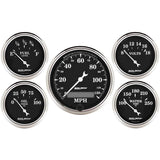AutoMeter Gauge Kit 5 Pc. 3-1/8in. & 2-1/16in. Elec. Speedometer Old Tyme Black - 1709