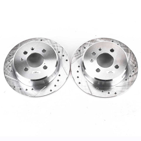 Power Stop 1991 BMW 318i Rear Evolution Drilled & Slotted Rotors - Pair - EBR220XPR
