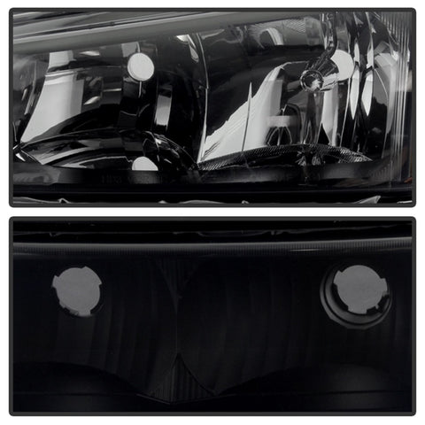 xTune Chevy Silverado 2500HD 03-06 Crystal Headlights w/ Bumper Lights HD-JH-CSIL03-AM-BSM-SET - 9030253