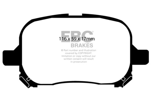 EBC 97-99 Lexus ES300 3.0 Yellowstuff Front Brake Pads - DP41133R