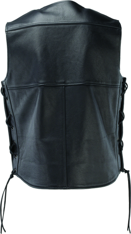River Road Old Skool Leather Vest Black - Large - 094433