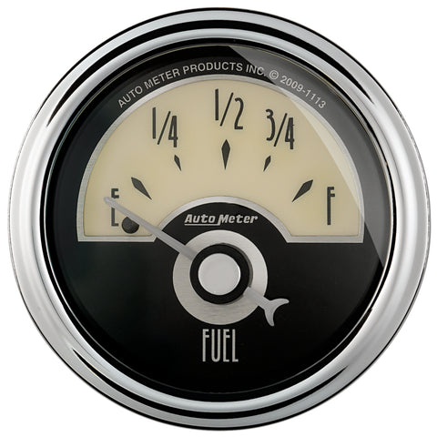 AutoMeter Gauge Fuel Level 2-1/16in. 0 Ohm(e) to 90 Ohm(f) Elec Cruiser Ad - 1104