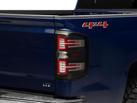 Raxiom 14-18 Chevrolet Silverado 1500 LED Taillights w/ SEQL Turn Signals- Blk Housing (Clear Lens) - S114457