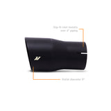 Mishimoto Clamp-On Single Wall Exhaust Tip 5in Outlet - Black - MMEXH-TIP-SWBK