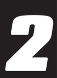 Hardline Dirt Digits 3pk 4 in. - High Gloss Number 2 - White - DD43W-2