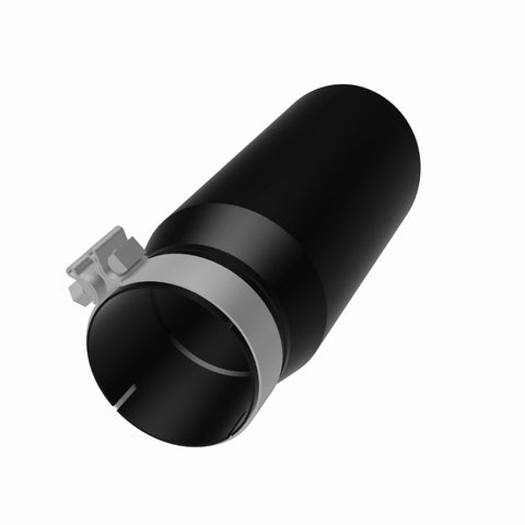 MagnaFlow Tip Stainless Black Coated Single Double Round Single Outlet 5in Dia 4in Inlet 13in L - 35240