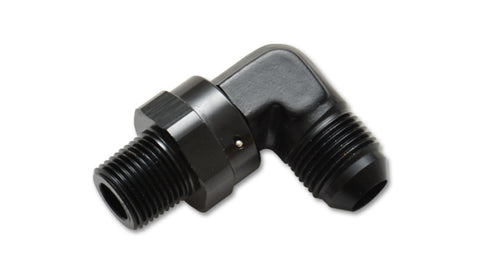 Vibrant -3AN to 1/8in NPT Swivel 90 Degree Adapter Fitting - 11350