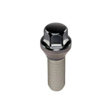 McGard Hex Lug Bolt (Cone Seat) M12X1.25 / 17mm Hex / 25.6mm Shank Length (Box of 50) - Black - 69761BK