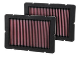 K&N Replacement Air Filter 05-09 Ferrari F360 11.125in O/S Length x 7.625 O/S Width x 1.313in H - 33-2494