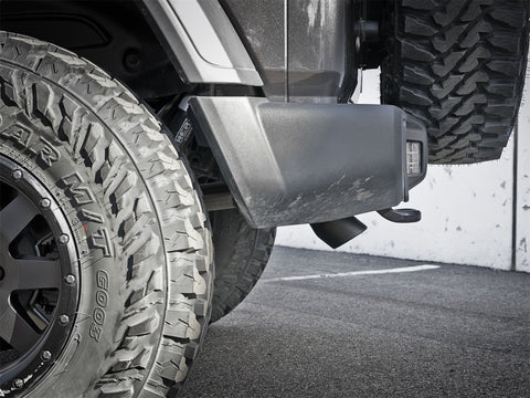 aFe MACH Force-Xp Axle-Back Exhaust System w/Black Tip 18-20 Jeep Wrangler L4-2.0T / V6-3.6L - 49-48070-1B