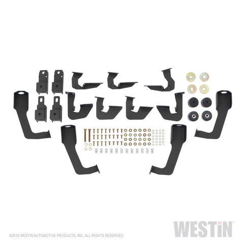 Westin/HDX 07-18 Chevrolet Silverado 2500 6.5ft Drop Wheel to Wheel Nerf Step Bars - Textured Black - 56-5345752
