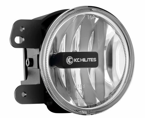 KC HiLiTES 07-09 Jeep JK 4in. Gravity G4 LED Light 10w SAE/ECE Clear Fog Beam (Pair Pack System) - 494