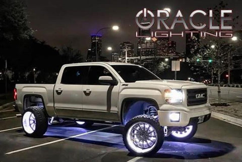 Oracle LED Illuminated Wheel Rings - Double LED - White - 4228-001